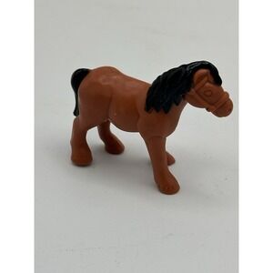 Brown Horse for Lincoln‎ Logs Western Frontier Plastic Toy Horse Cake Topper